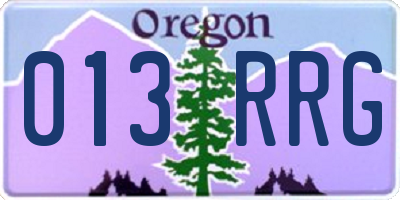 OR license plate 013RRG
