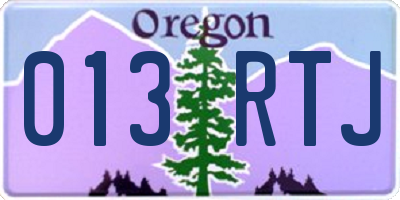 OR license plate 013RTJ