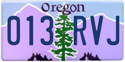 OR license plate 013RVJ