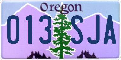 OR license plate 013SJA
