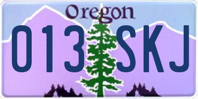 OR license plate 013SKJ