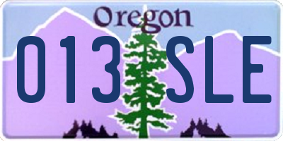 OR license plate 013SLE