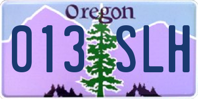 OR license plate 013SLH