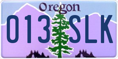OR license plate 013SLK
