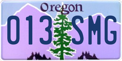 OR license plate 013SMG