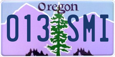 OR license plate 013SMI