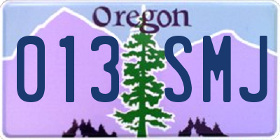 OR license plate 013SMJ