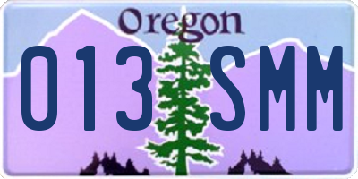 OR license plate 013SMM