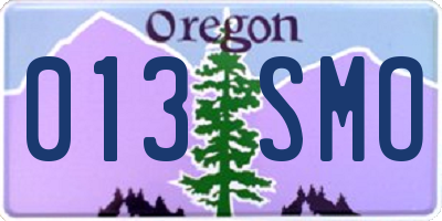 OR license plate 013SMO