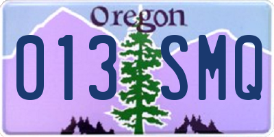 OR license plate 013SMQ