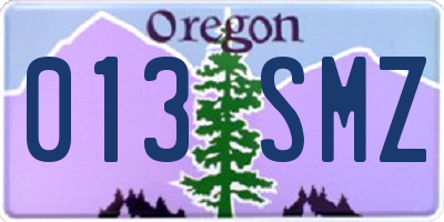OR license plate 013SMZ