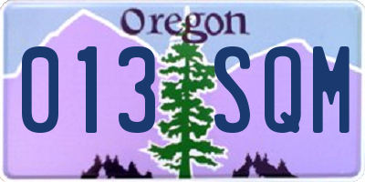 OR license plate 013SQM