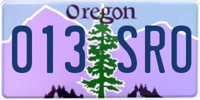 OR license plate 013SRO