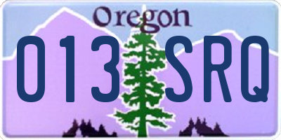 OR license plate 013SRQ