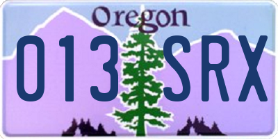 OR license plate 013SRX