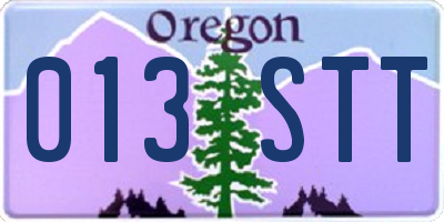 OR license plate 013STT