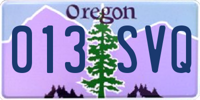 OR license plate 013SVQ
