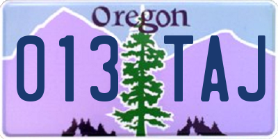 OR license plate 013TAJ