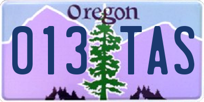 OR license plate 013TAS
