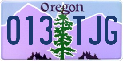 OR license plate 013TJG