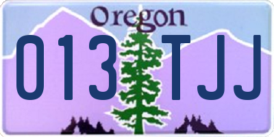 OR license plate 013TJJ