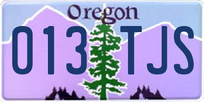 OR license plate 013TJS