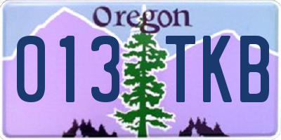 OR license plate 013TKB