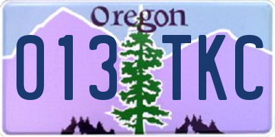 OR license plate 013TKC