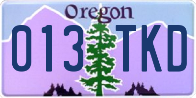 OR license plate 013TKD