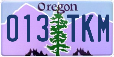 OR license plate 013TKM
