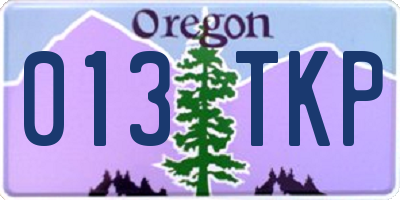 OR license plate 013TKP