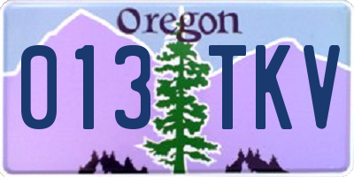 OR license plate 013TKV
