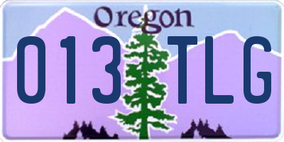 OR license plate 013TLG