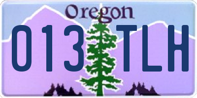 OR license plate 013TLH
