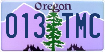 OR license plate 013TMC
