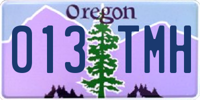 OR license plate 013TMH