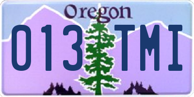 OR license plate 013TMI