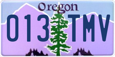 OR license plate 013TMV
