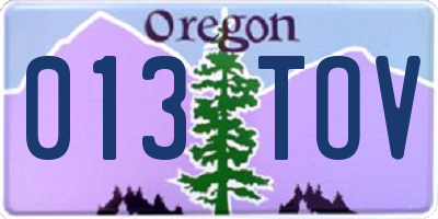 OR license plate 013TOV
