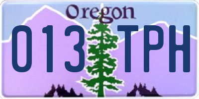 OR license plate 013TPH