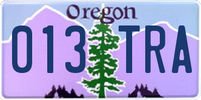 OR license plate 013TRA