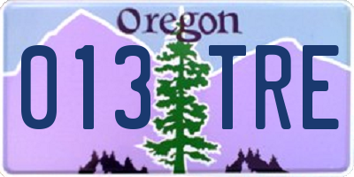 OR license plate 013TRE