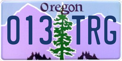 OR license plate 013TRG