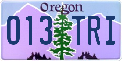 OR license plate 013TRI