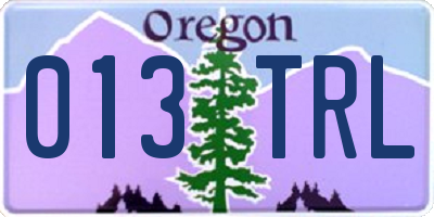 OR license plate 013TRL