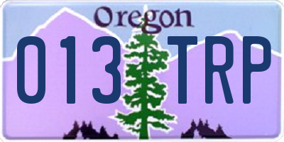 OR license plate 013TRP