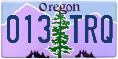OR license plate 013TRQ