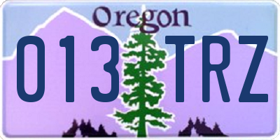 OR license plate 013TRZ
