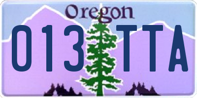 OR license plate 013TTA
