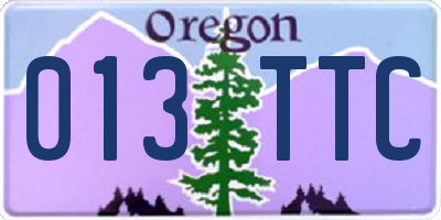 OR license plate 013TTC
